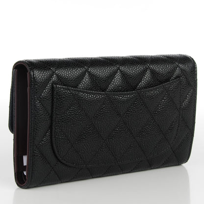 Chanel Caviar Quilted Large Flap Wallet Black 3 of 8