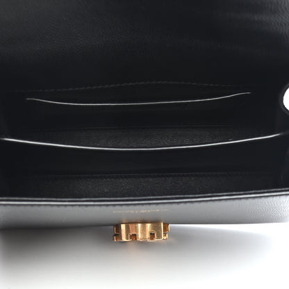 Saint Laurent Grain de Poudre Mini Classic Monogram Cassandra Top Handle Black 5 of 9
