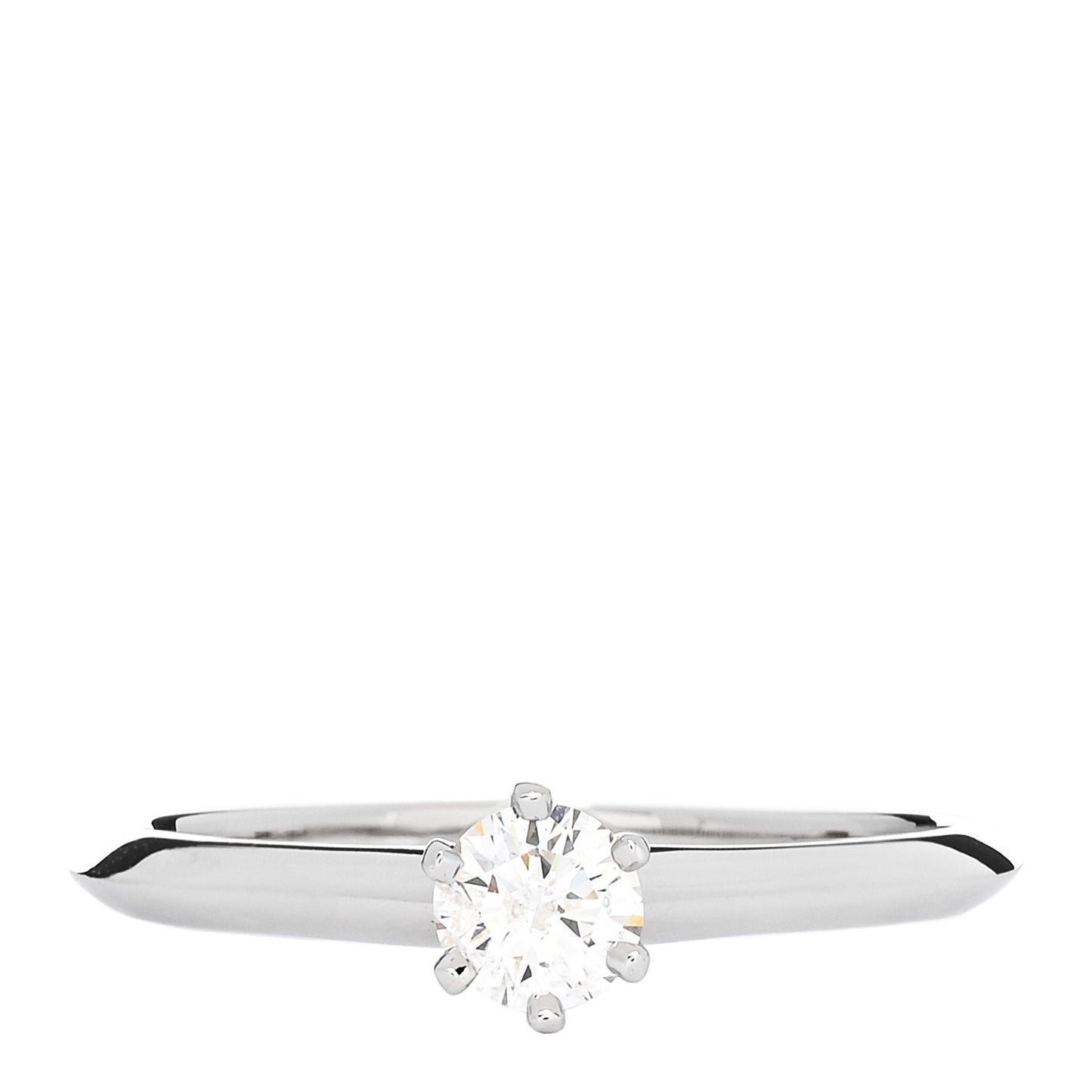 Platinum Diamond .31ct Solitaire Engagement Ring 56 7.5