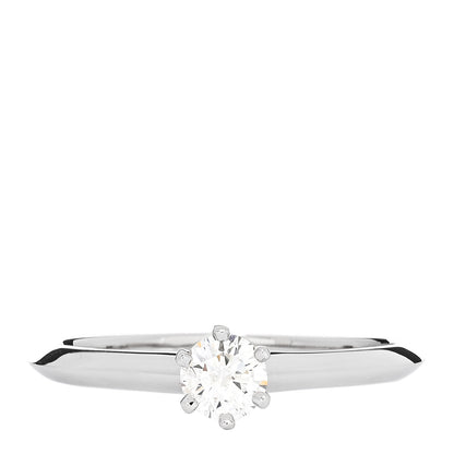 Tiffany Platinum Diamond .31ct Solitaire Engagement Ring 56 7.5 1 of 7