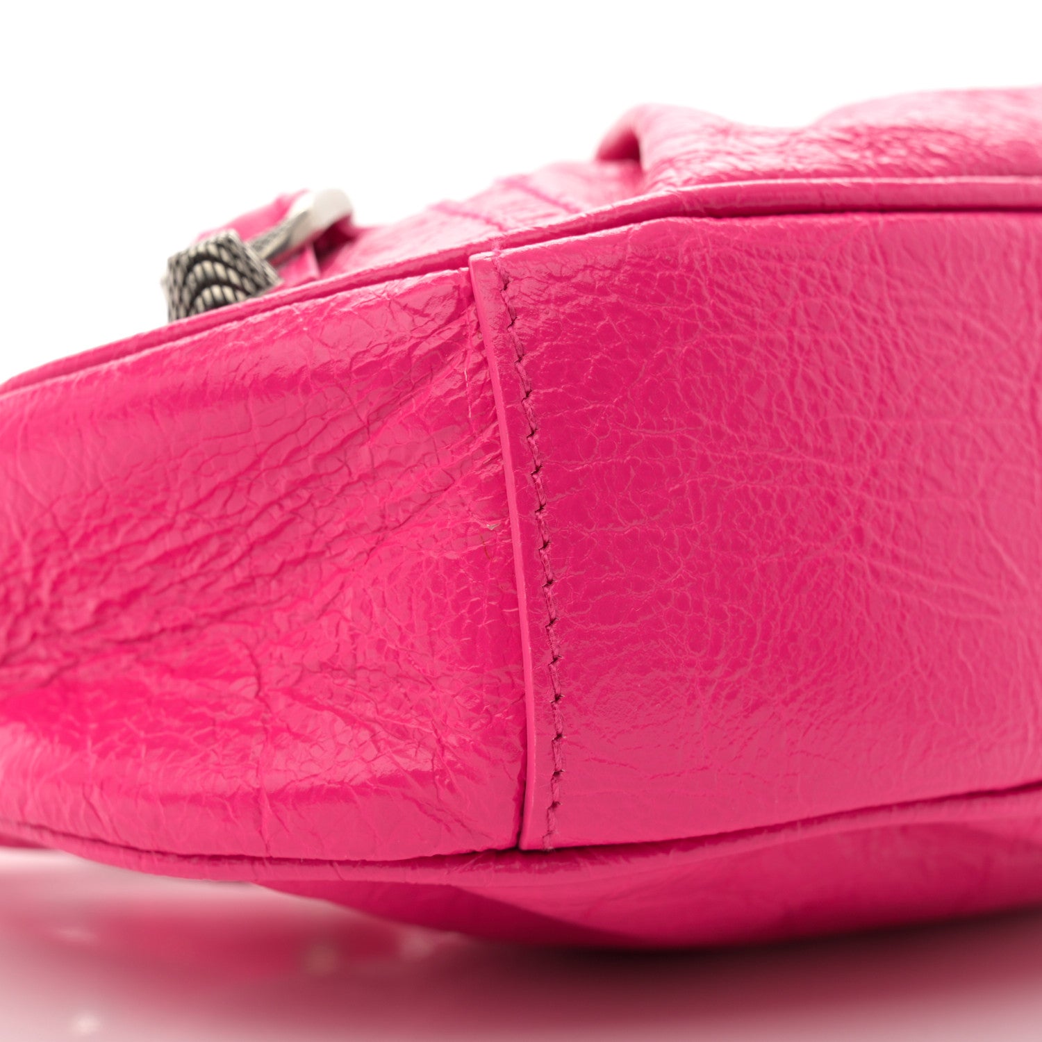 Balenciaga Agneau Arena Le Cagole Shoulder Bag XS Hot Pink 10 of 12