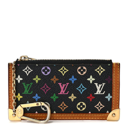 Louis Vuitton Monogram Multicolor Key Pouch Black 1 of 9