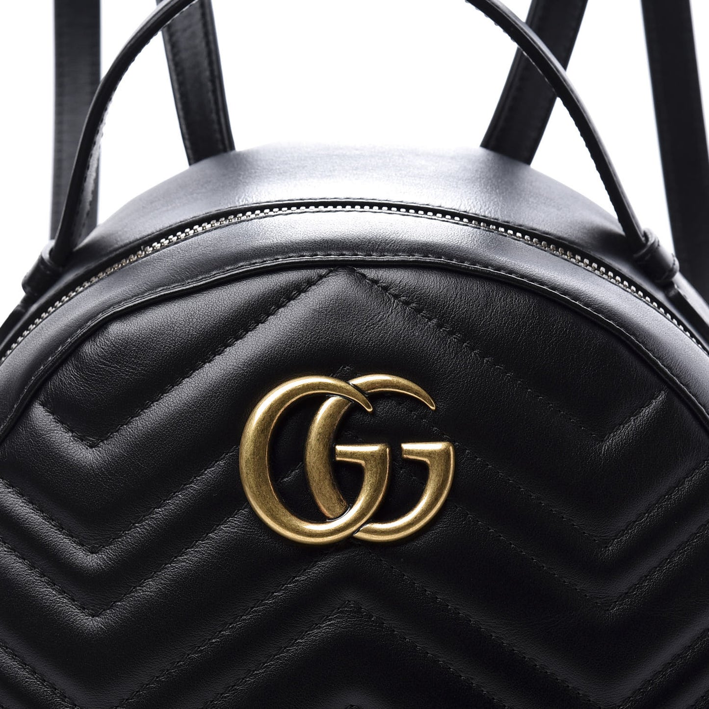 Calfskin Matelasse GG Marmont Dome Backpack Black
