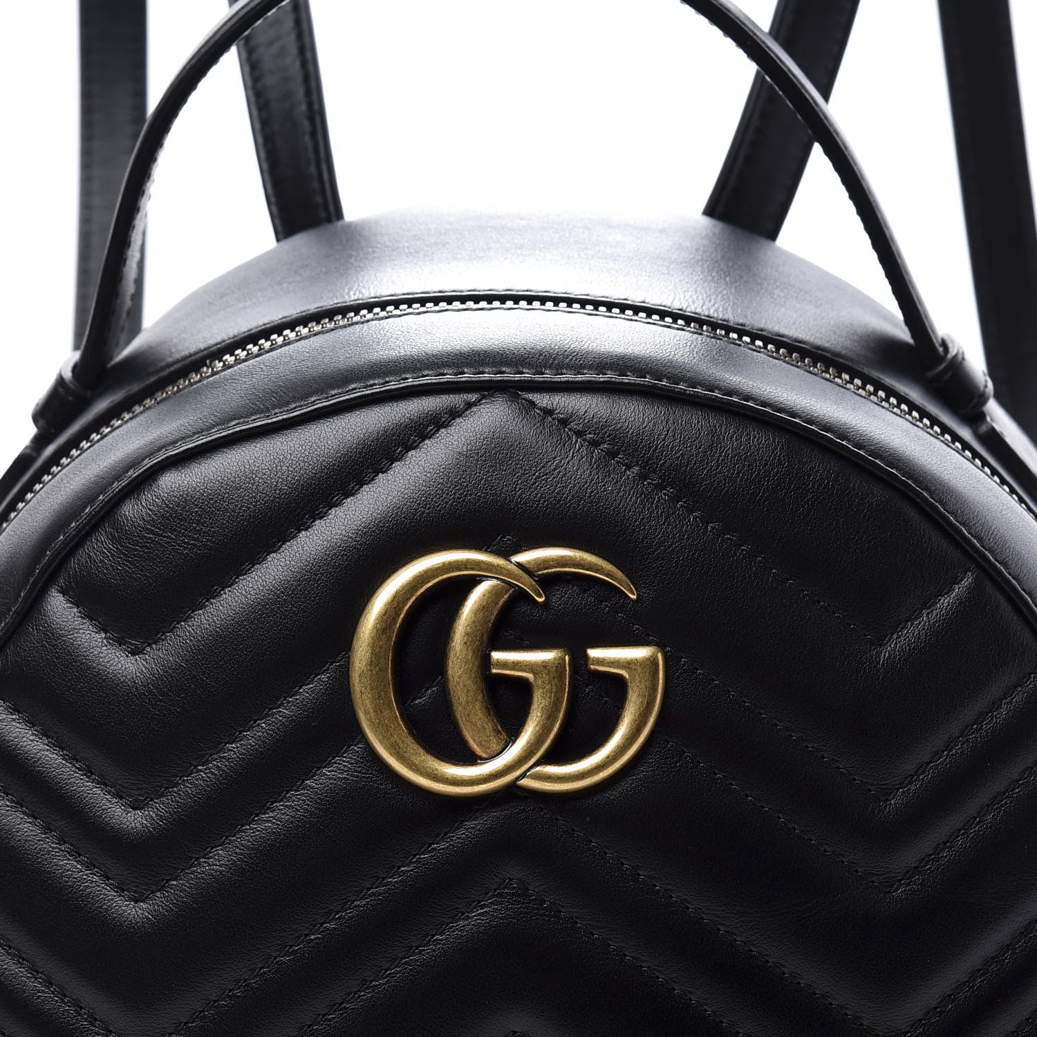 Gucci Calfskin Matelasse GG Marmont Dome Backpack Black 12 of 12