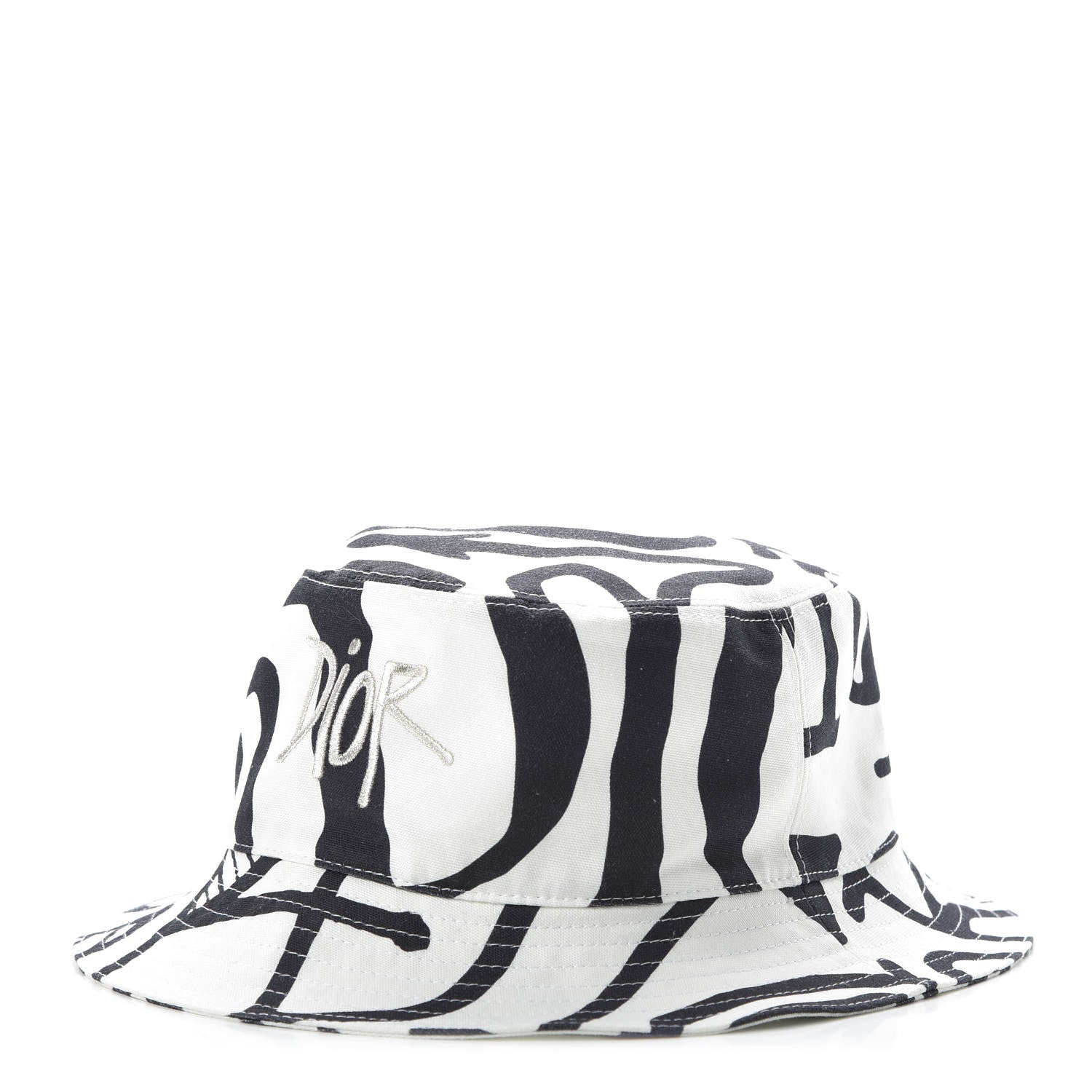 Christian Dior X SHAWN STUSSY Bucket Hat L Black White 1 of 9