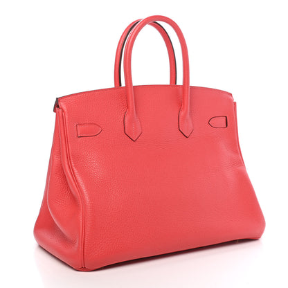 Hermes Taurillon Clemence Birkin 35 Rose Jaipur 3 of 10