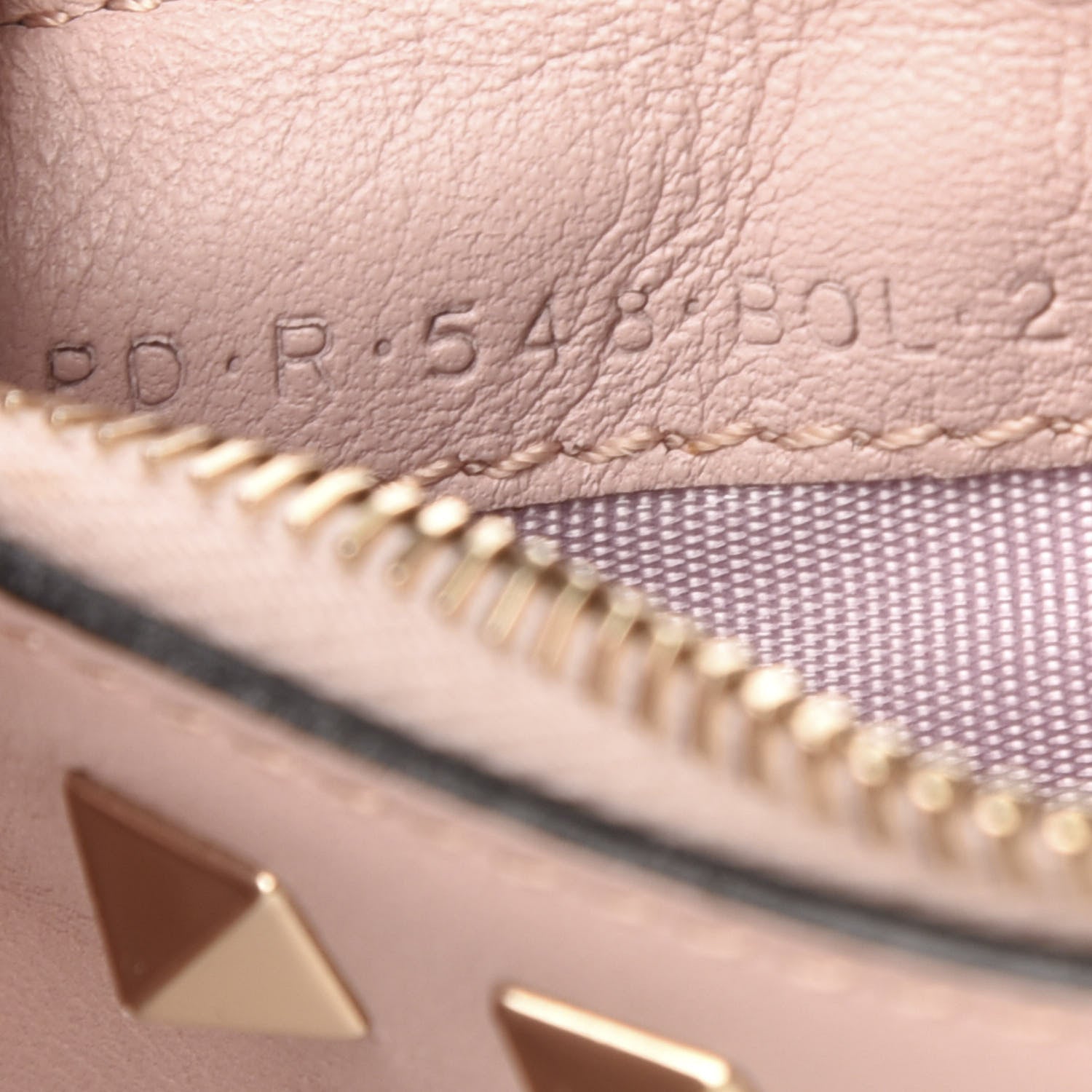 Valentino Garavani Calfskin Rockstud Coin Case Card Holder Water Rose 6 of 7