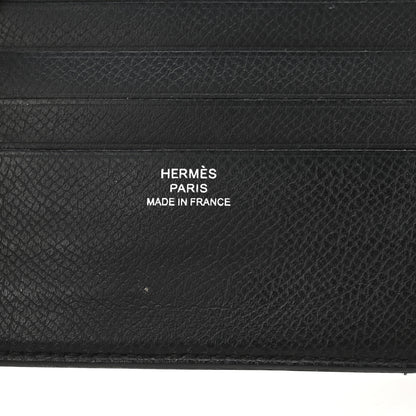 Hermes Epsom Citizen Twill Compact Wallet Black 6 of 9