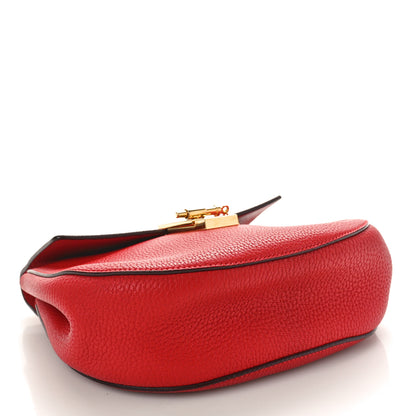 Chloe Grained Lambskin Mini Drew Shoulder Bag Plaid Red 4 of 11