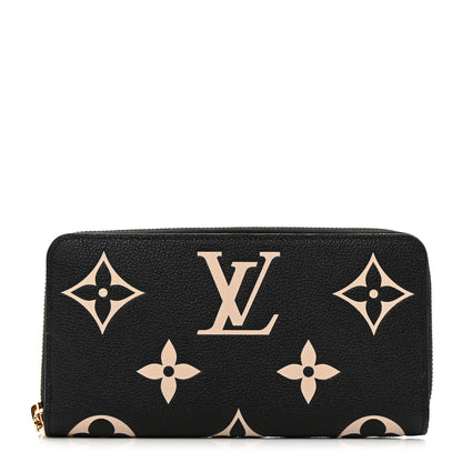 Louis Vuitton Empreinte Monogram Giant Zippy Wallet Black Beige 1 of 7
