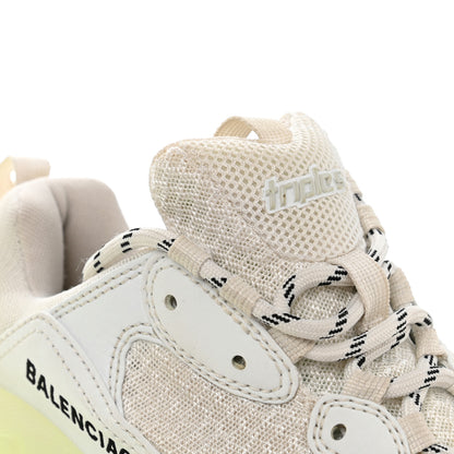 Balenciaga Fabric Mesh Clear Sole Fluo Womens Triple S Sneakers 38 White Fluo Yellow 8 of 8