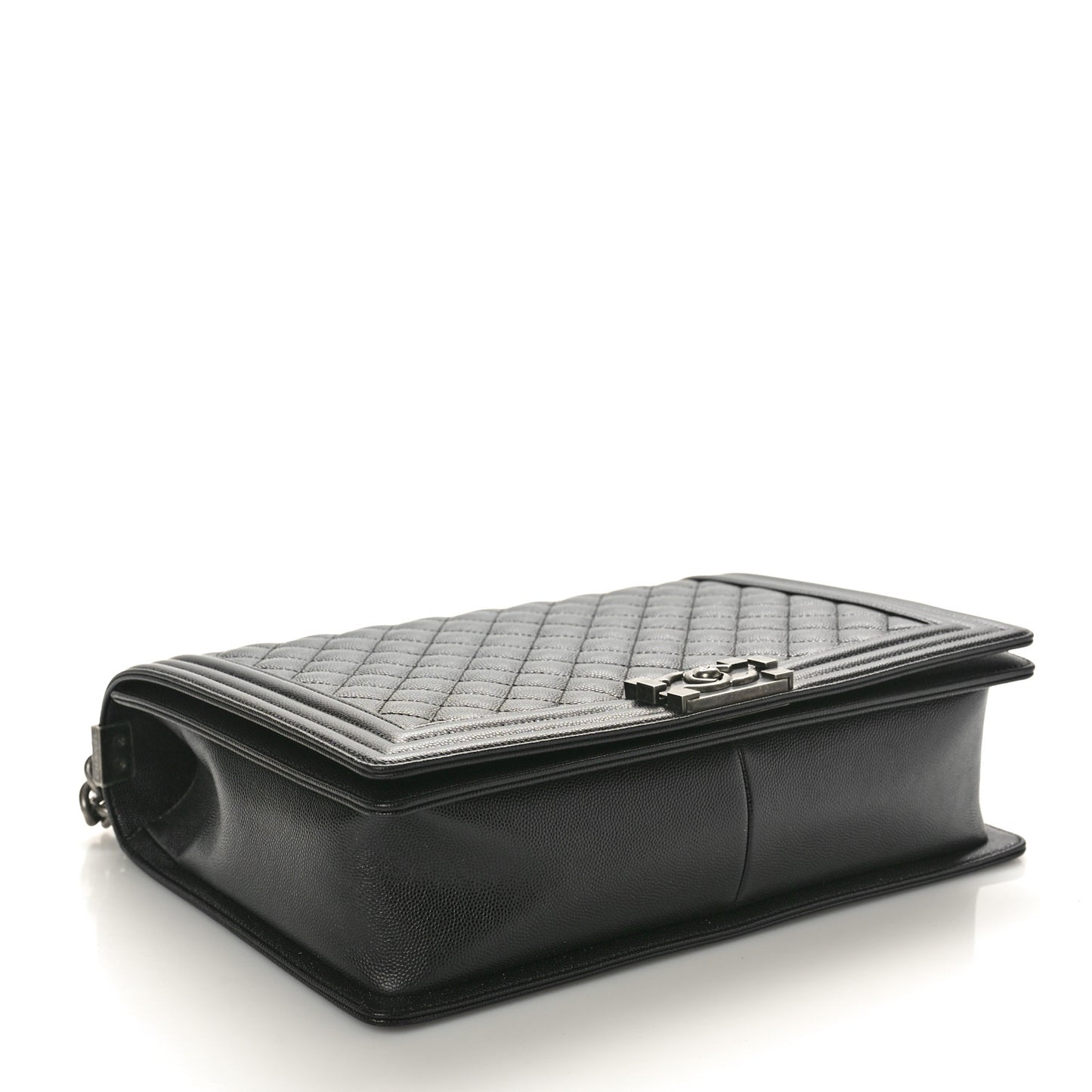 Caviar Quilted Large Boy Flap Black