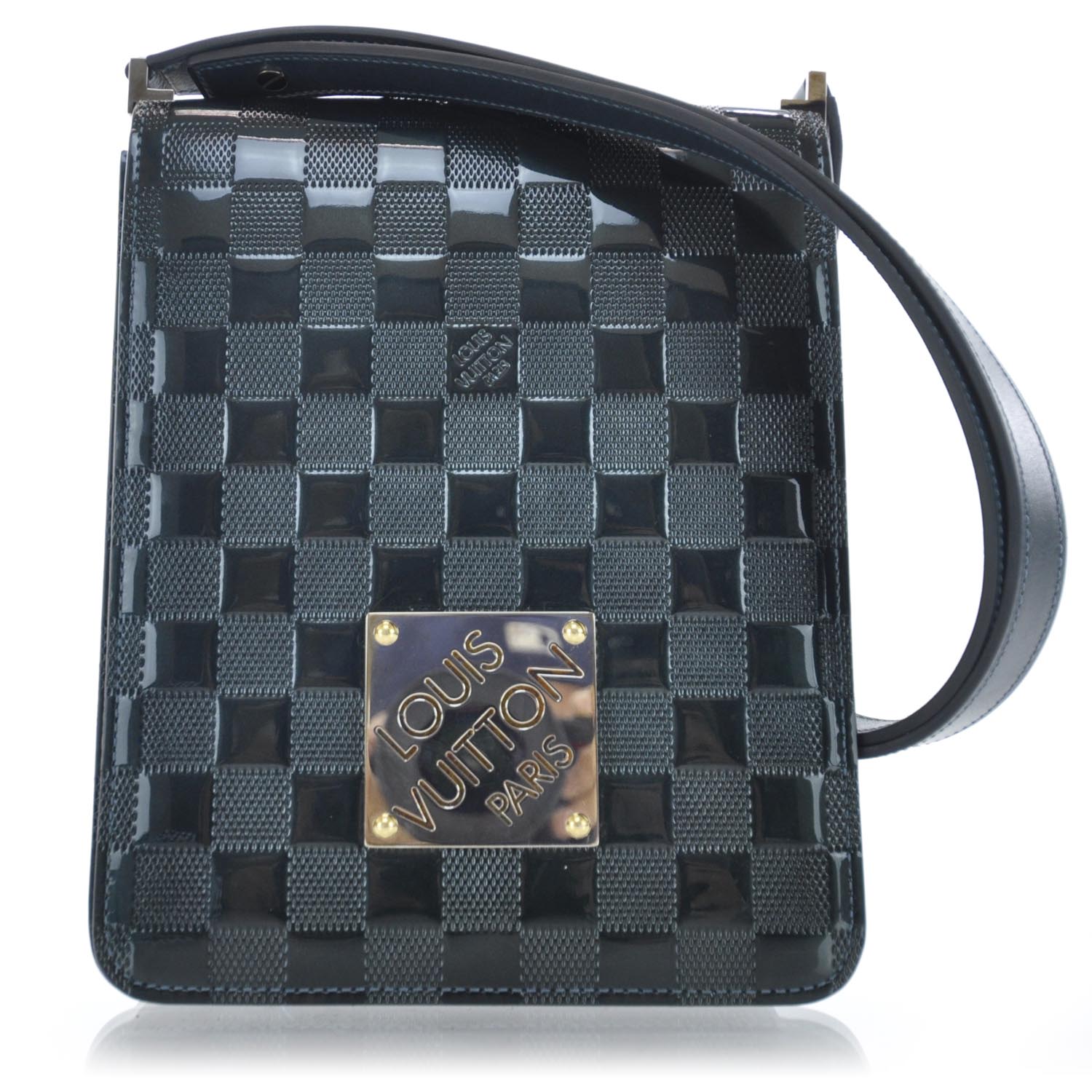 Louis Vuitton Damier Vernis Club Petrole Blue 1 of 10