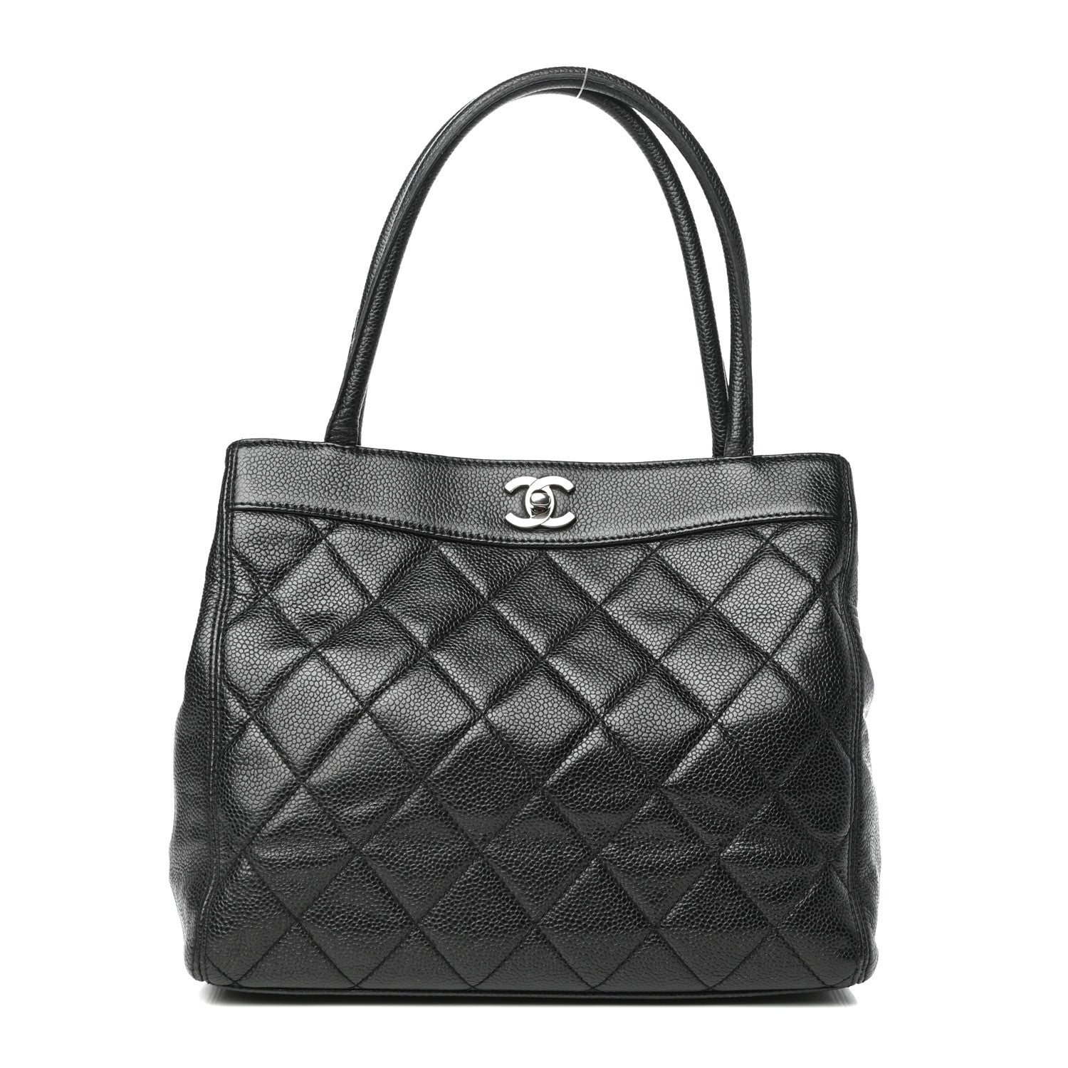Chanel Caviar Quilted Small CC Shopping Tote Black 1 of 9