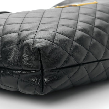 Saint Laurent Lambskin Quilted Maxi Icare Shopping Tote Black 8 of 9