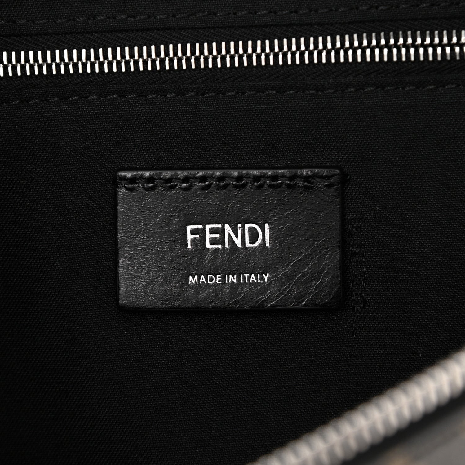 Fendi Glazed Fabric Vitello Liberty FF 1974 Diagonal Belt Bag Tobacco Rosso Black 11 of 15