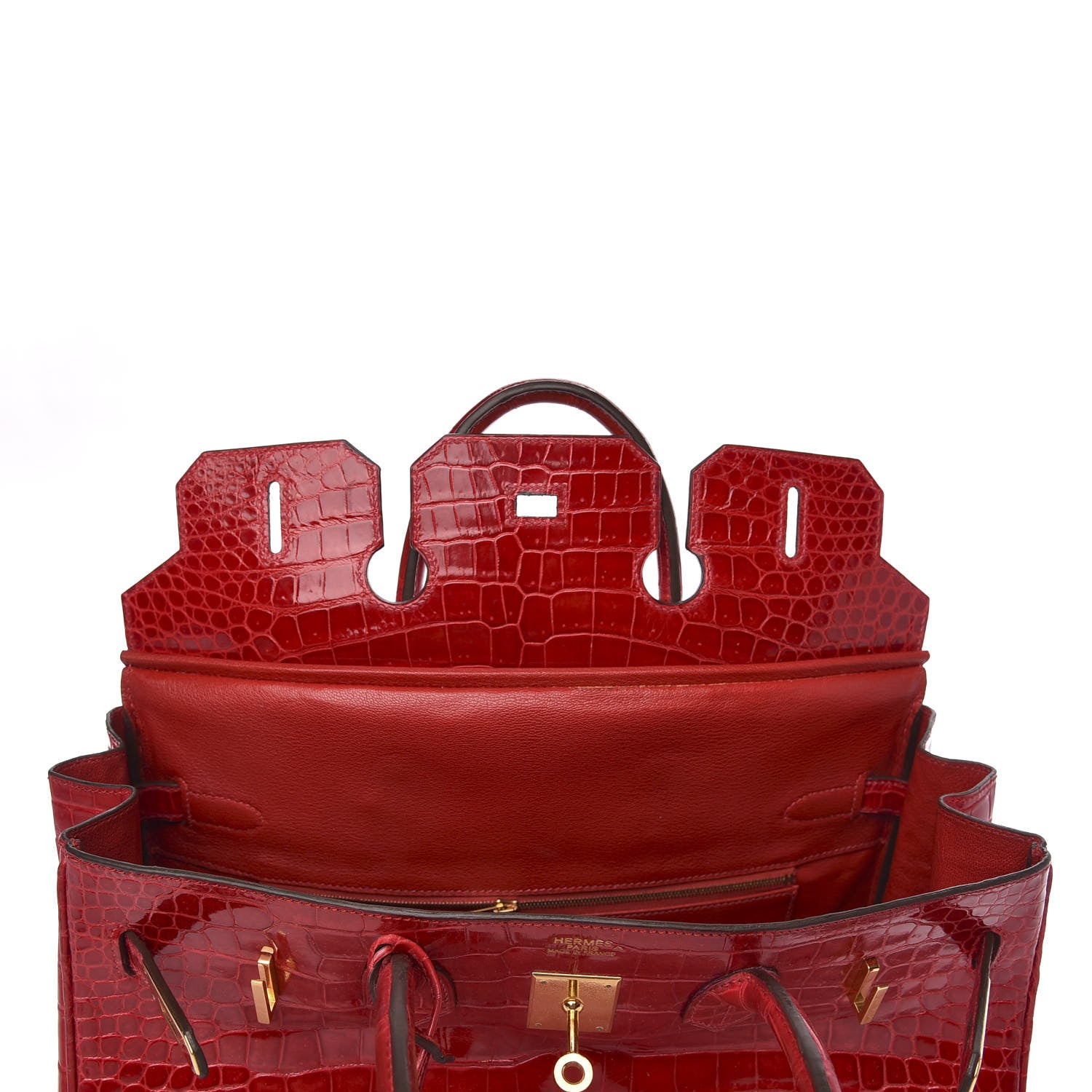 Hermes Shiny Porosus Crocodile Birkin 35 Braise 26 of 31