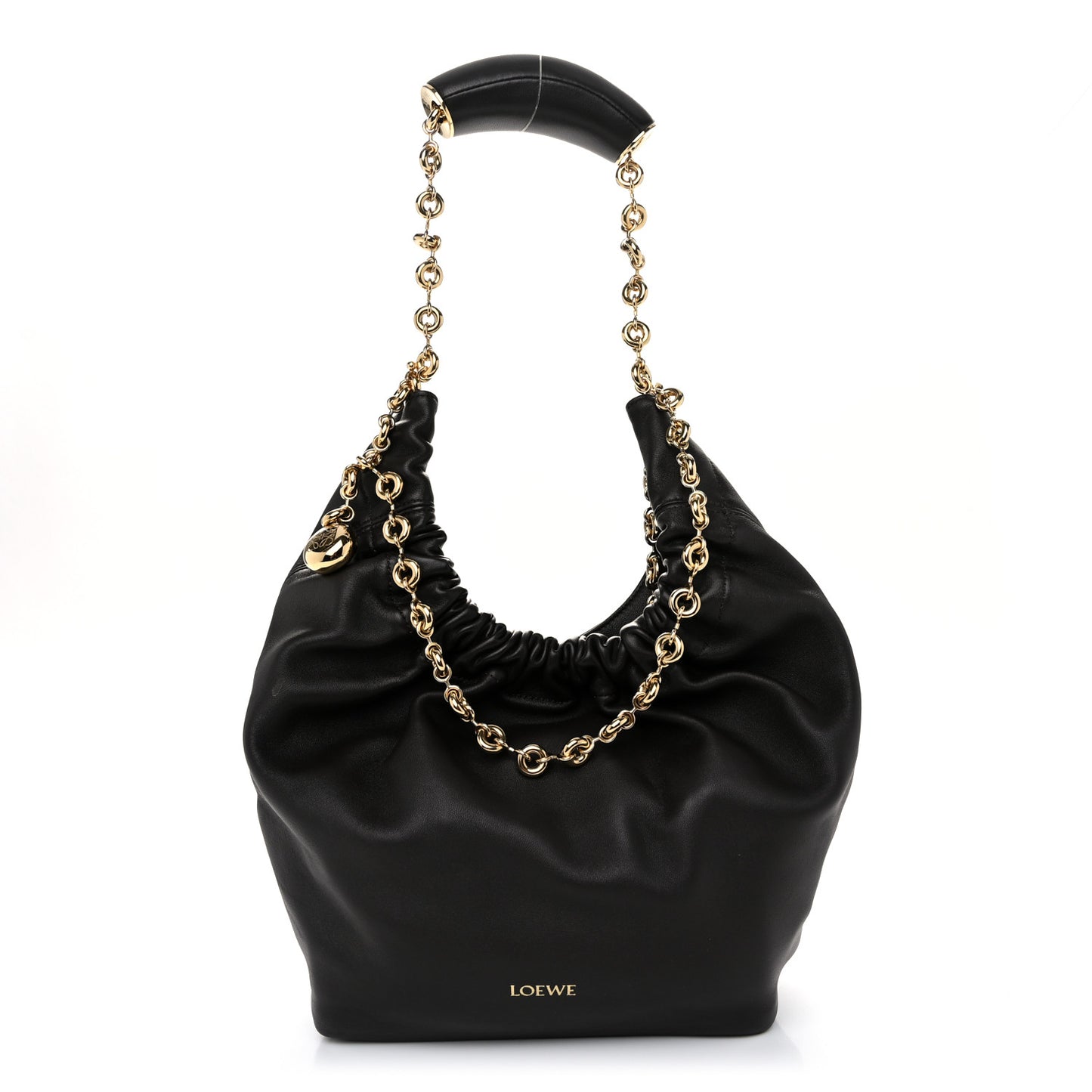 Nappa Small Squeeze Bag Chocolate