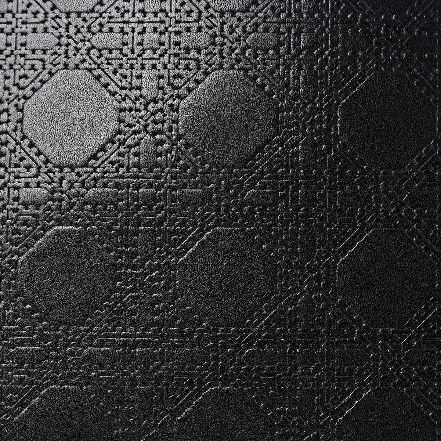 Lambskin Embossed Cannage Large Lady Dior Black