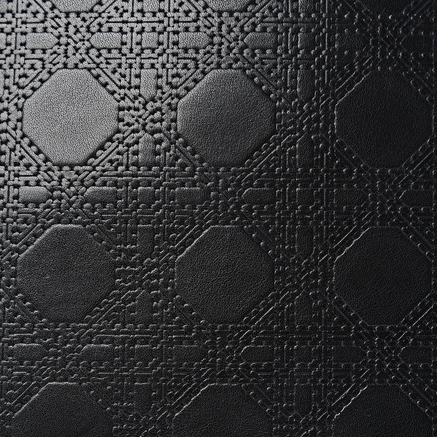 Christian Dior Lambskin Embossed Cannage Large Lady Dior Black 13 of 15