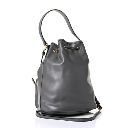 Prada Light Calfskin Saffiano Mini Bucket Crossbody Bag Marmo 2 of 5