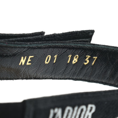 Christian Dior Resille Lambskin Ribbon J'Adior Slingback Ballet Flats 37 Black 8 of 8