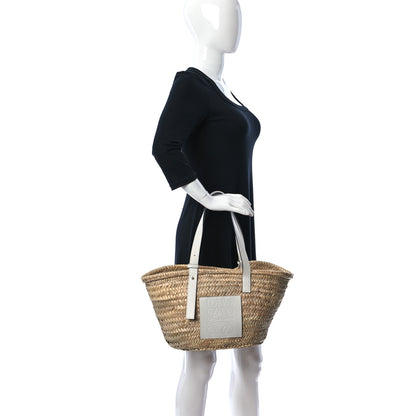 Loewe Raffia Basket Tote Bag Natural White 2 of 9