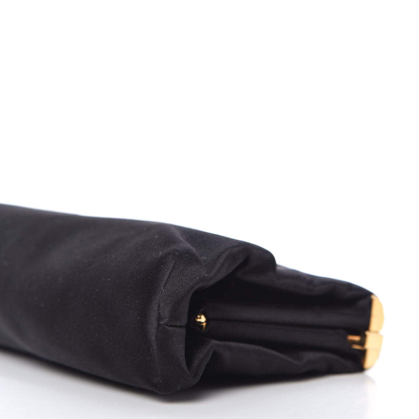 Satin Pochette Clutch Black