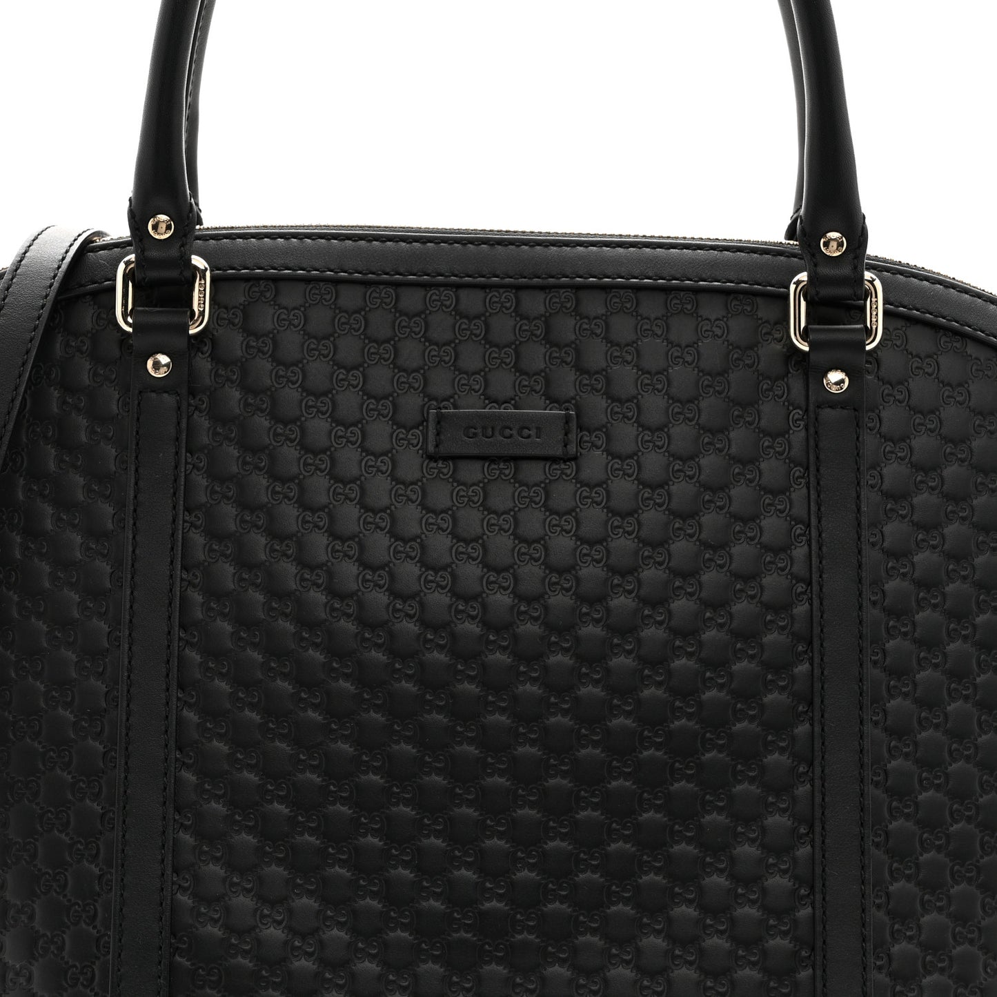 Soft Microguccissima Dome Satchel Black