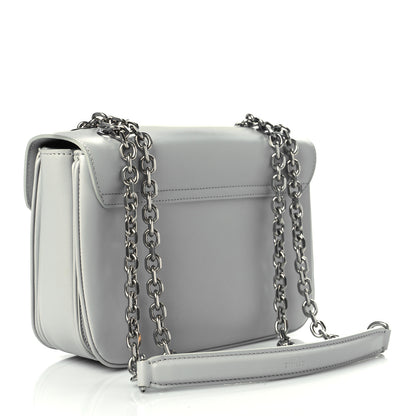 Celine Shiny Calfskin Medium C Bag Light Grey 3 of 10