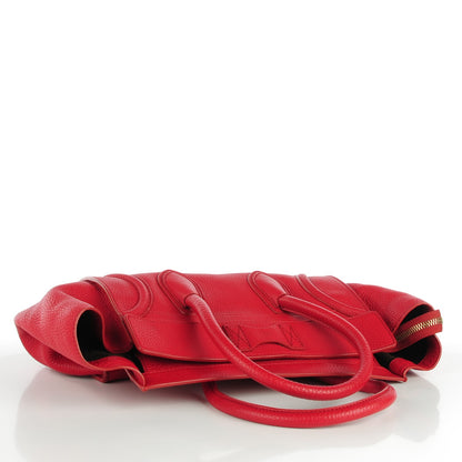 Celine Pebbled Calfskin Mini Luggage Red 9 of 9