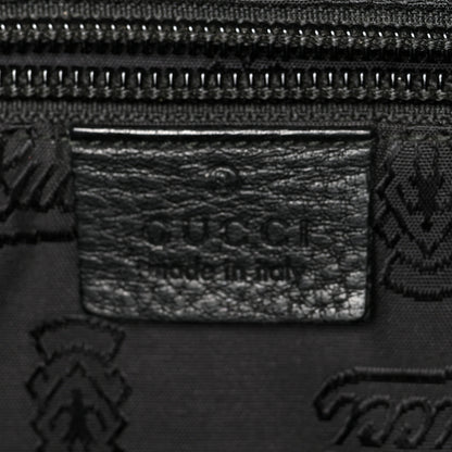 Gucci Guccissima Medium Flap Messenger Bag Black 6 of 13