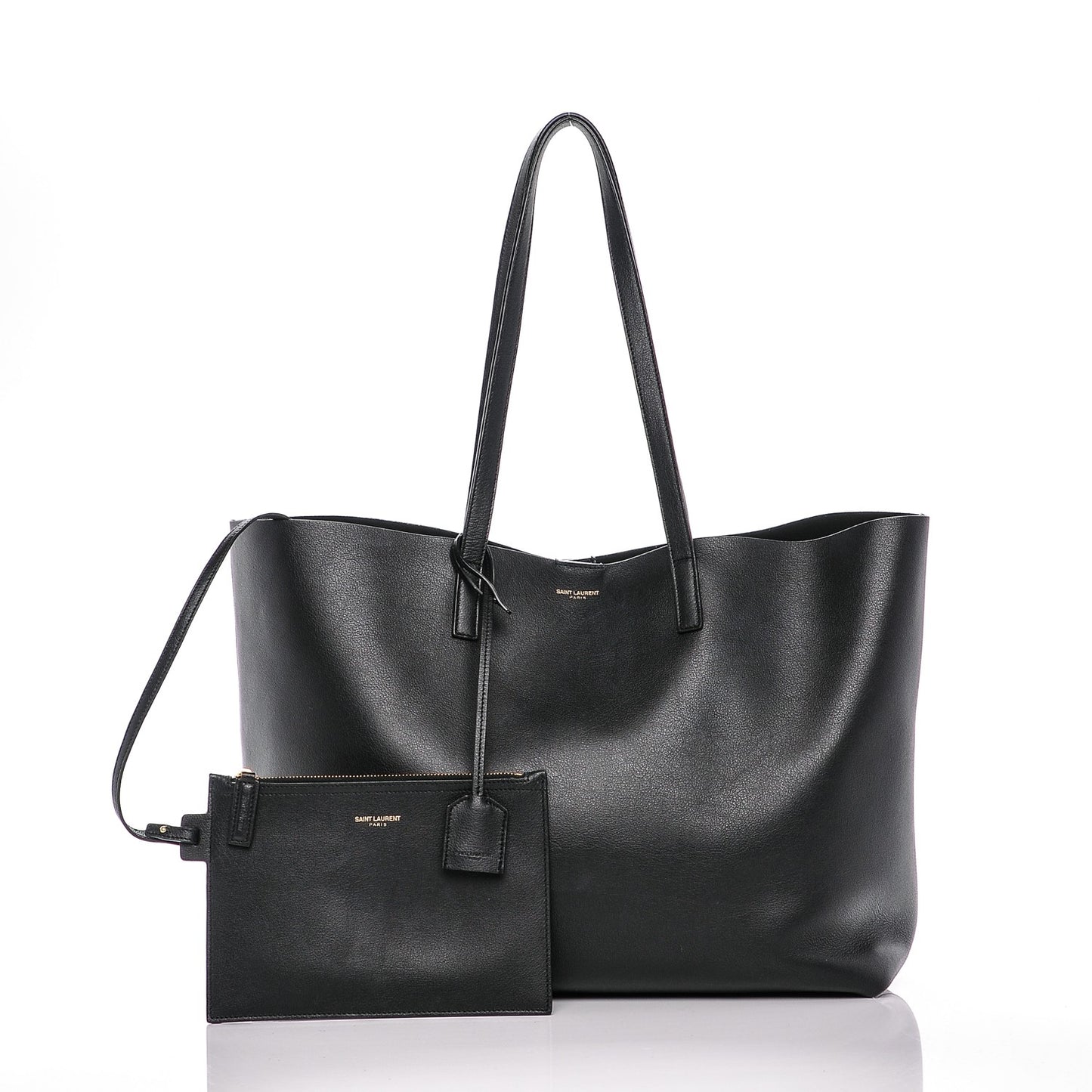 Calfskin Large Shopping Tote Black