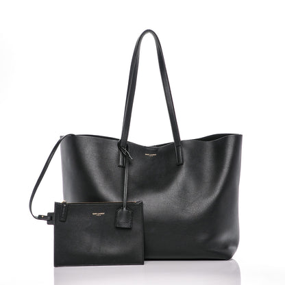Saint Laurent Calfskin Large Shopping Tote Black 3 of 8