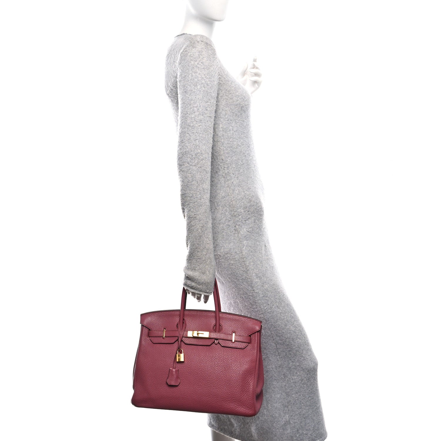 Hermes Taurillon Clemence Birkin 35 Bois de Rose 2 of 15