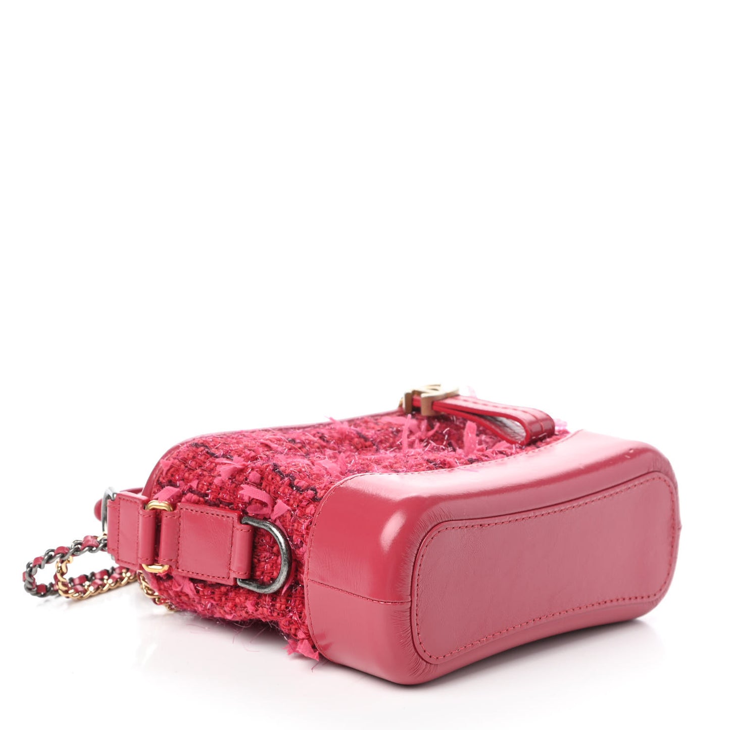 Tweed Calfskin Small Gabrielle Hobo Pink
