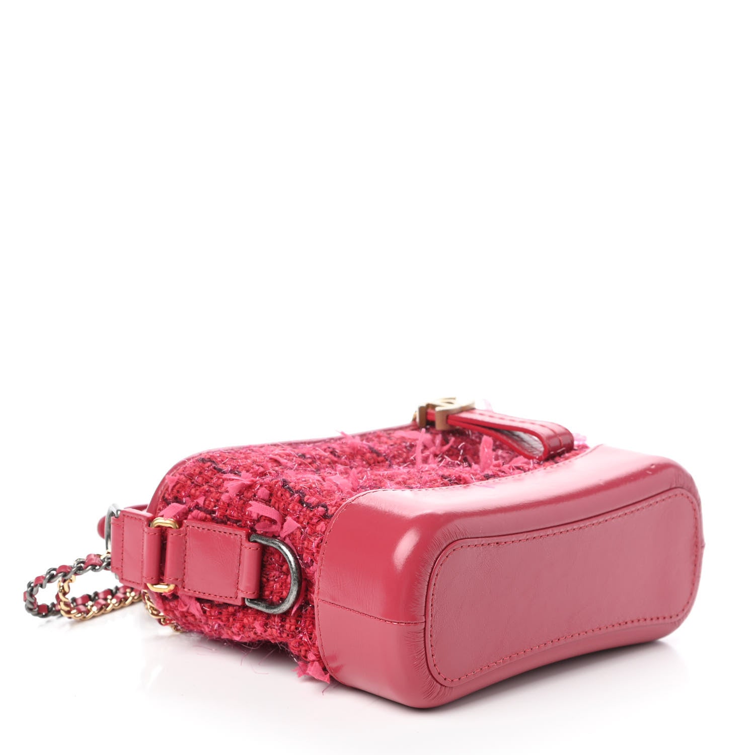 Chanel Tweed Calfskin Small Gabrielle Hobo Pink 4 of 10