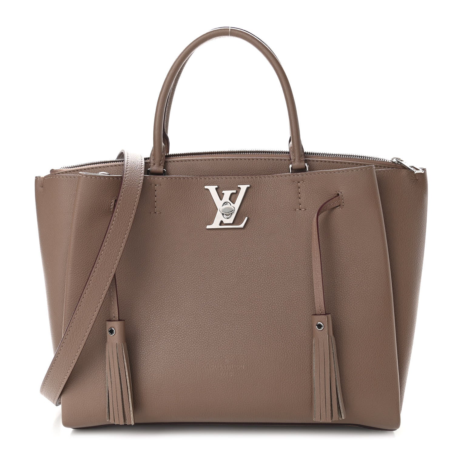 Louis Vuitton Calfskin Lockmeto Taupe Glace 1 of 9