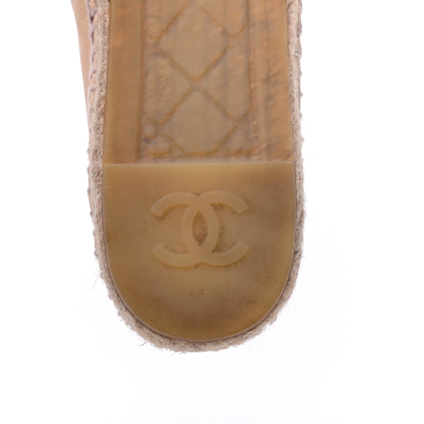 Lambskin CC Espadrilles 39 Beige Black