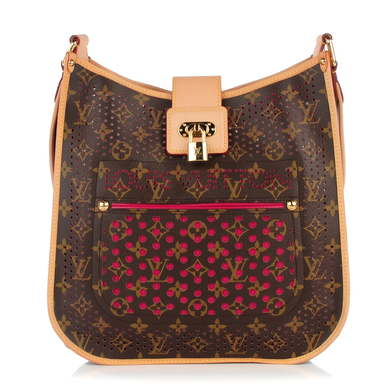 Louis Vuitton Monogram Perforated Musette Fuchsia 1 of 7