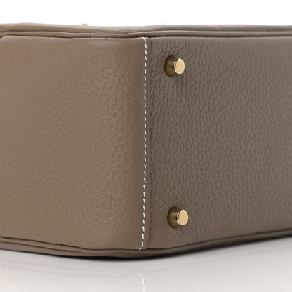 Hermes Taurillon Clemence Mini Lindy 20 Etoupe 9 of 9