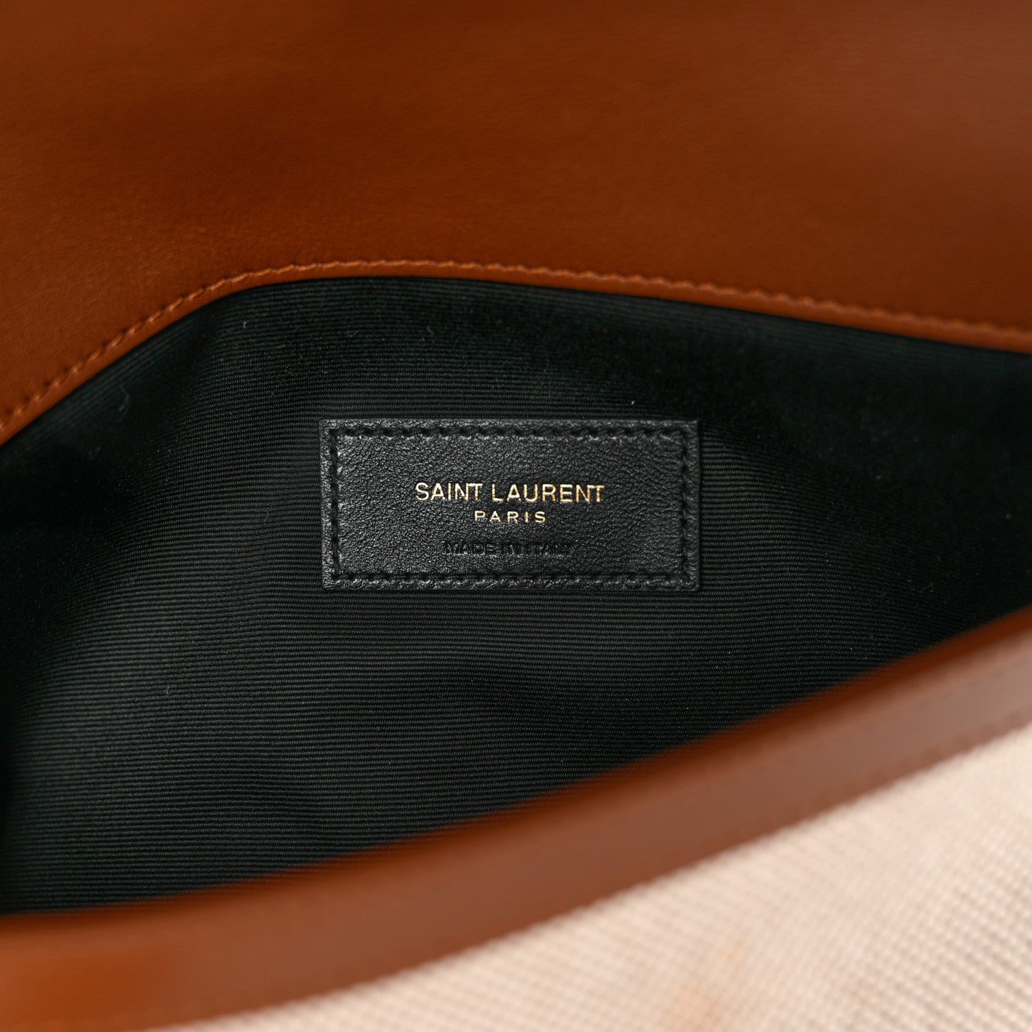 Saint Laurent Canvas Uptown Pouch Natural Beige Brick 6 of 11