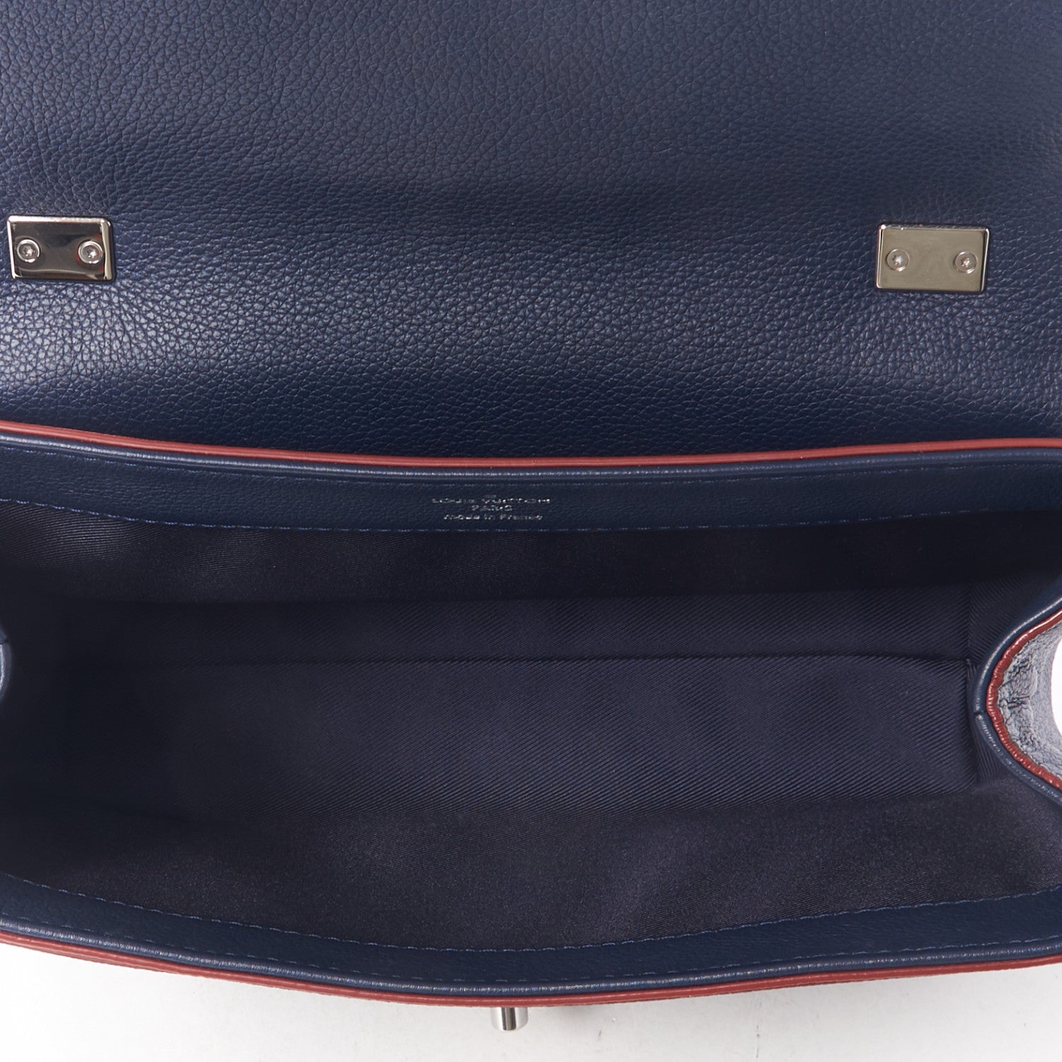 Louis Vuitton Calfskin Lockme II Chain Bag BB Marine Rouge 7 of 8