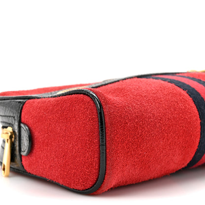 Gucci Suede Small Ophidia Belt Bag 85 34 Hibiscus Red 10 of 15