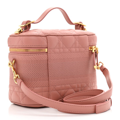 Christian Dior Lambskin Cannage Small Diortravel Vanity Case Pink 3 of 10
