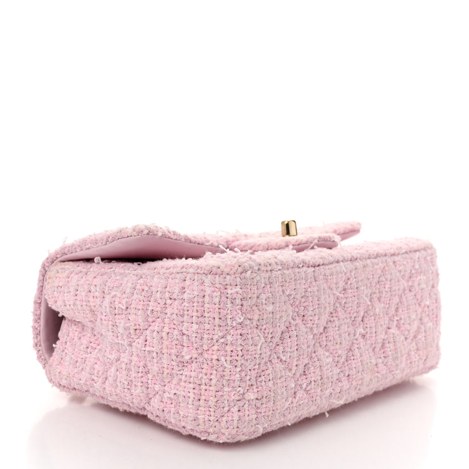 Chanel Tweed Quilted Mini Rectangular Flap Pink 4 of 10