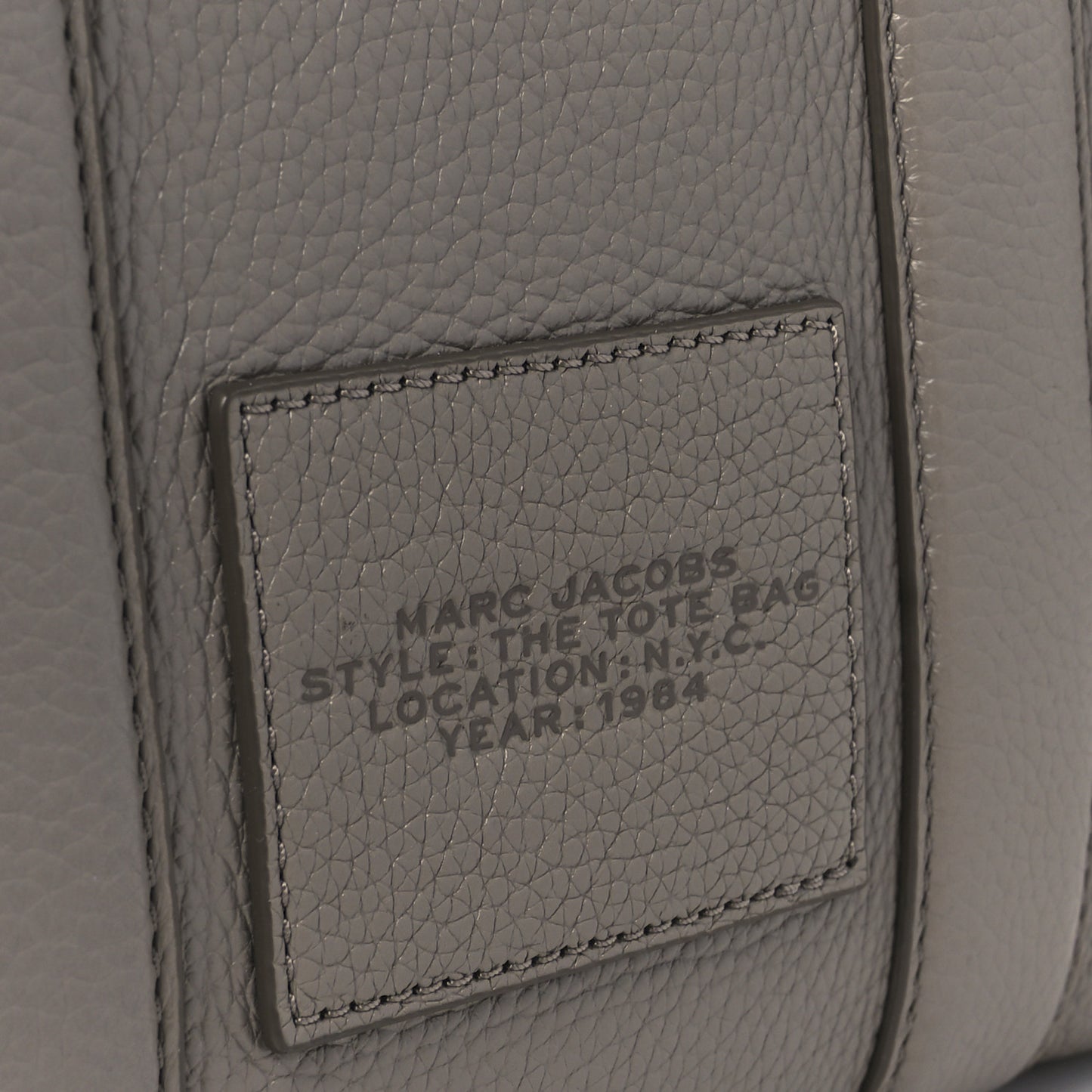 Grained Calfskin Small The Tote Bag Cement