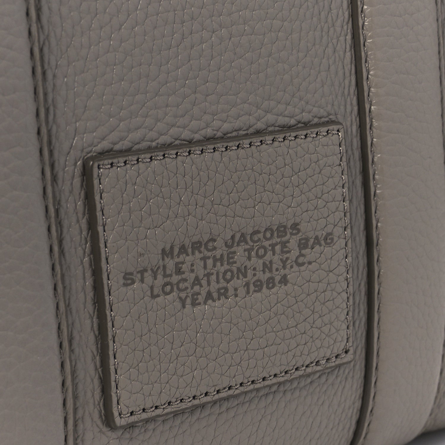 Marc Jacobs Grained Calfskin Small The Tote Bag Cement 8 of 11