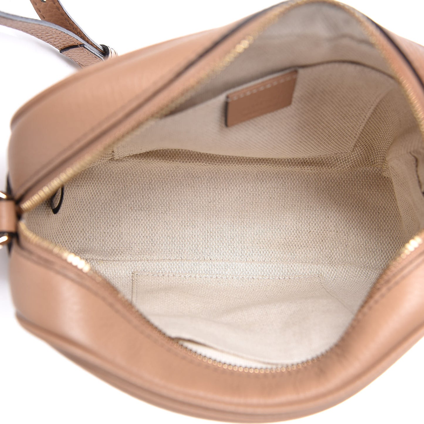Pebbled Calfskin Small Soho Disco Bag Rose Beige
