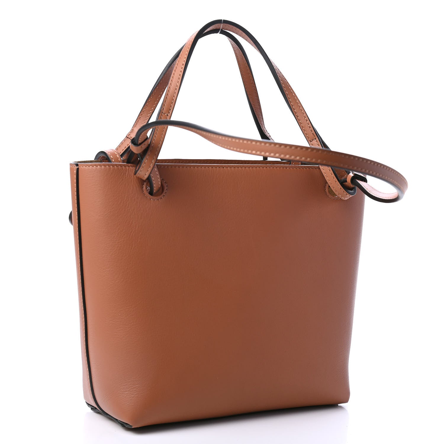 Loewe Calfskin Words Double Handle Square Tote Tan 2 of 4